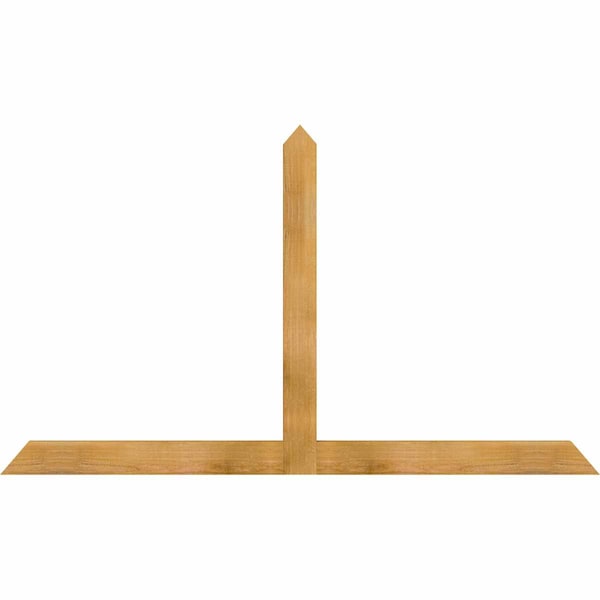 Ekena Millwork Portland Rough Sawn Timber Gable Bracket, Western Red Cedar, 72"W x 42"H x 2"D x 4"F, 14/12 Pitch GBW072X42X0204POR00RWR - main